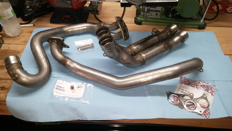 Shiny new exhaust ready to go on.